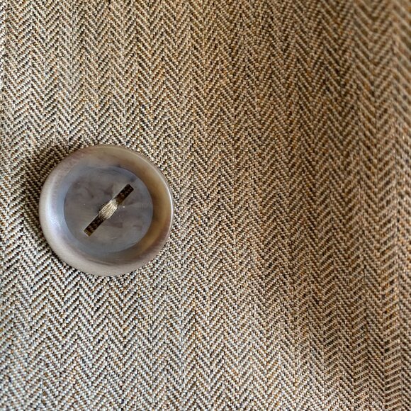 NWT Evan-Picone Pant Suit 18 40" waist Dijon Brown Port Elizabeth Shawl Collar - Picture 8 of 16